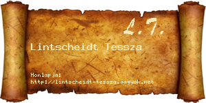 Lintscheidt Tessza névjegykártya